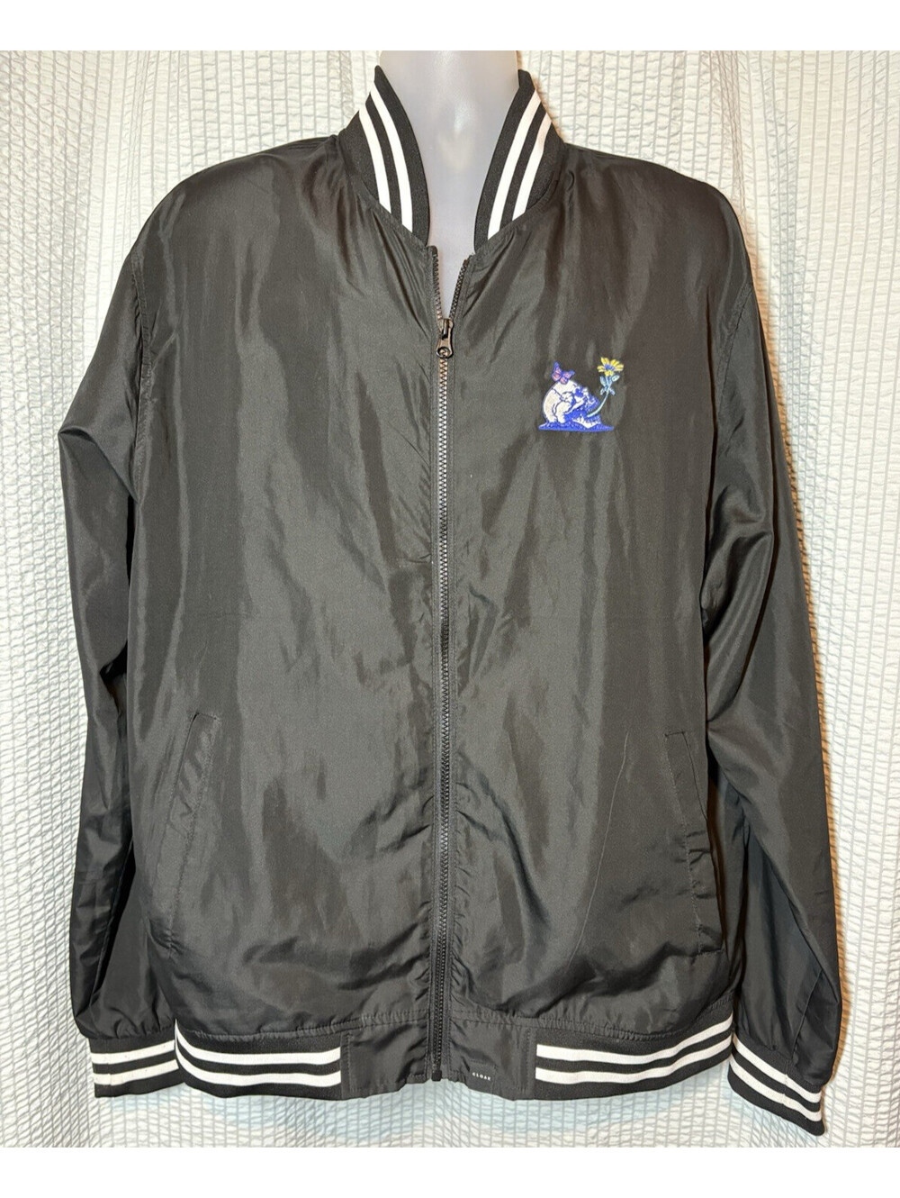 Cloak Mens Full Zip Black Windbreaker Pockets Size 2XL